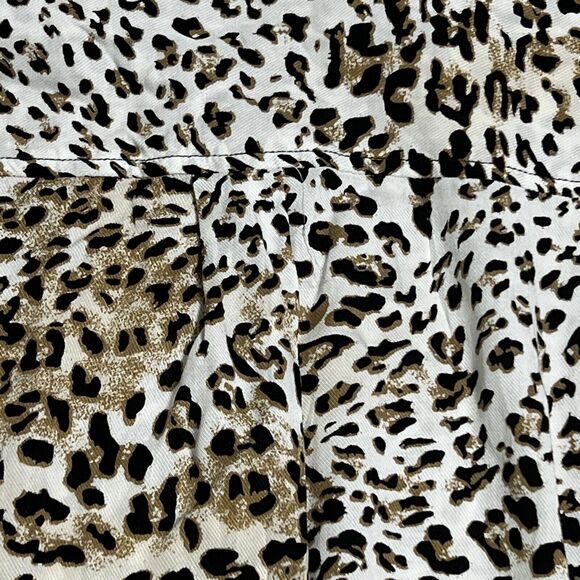 Dalia Collection Animal Print Tunic Shirt Women's XL Brown Blouse 100% Rayon - Picture 15 of 16